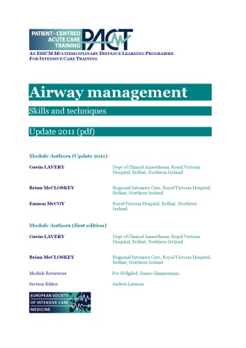 PACT PROGRAMME Airway management