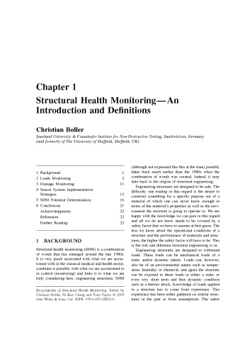 Encyclopedia of Structural Health Monitoring