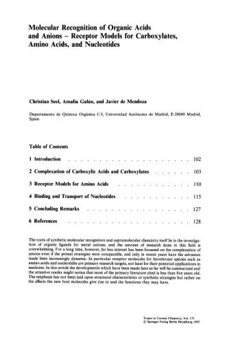 Supramolecular Chemistry II - Host Design and Mole