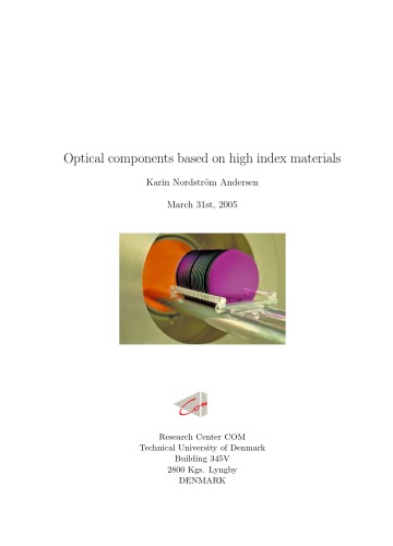 Optical components based on high index materials