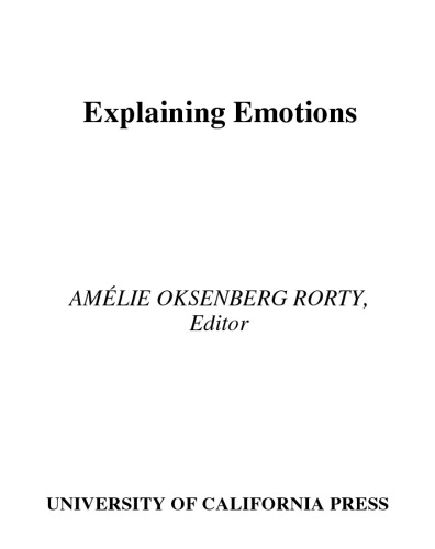 Explaining Emotions