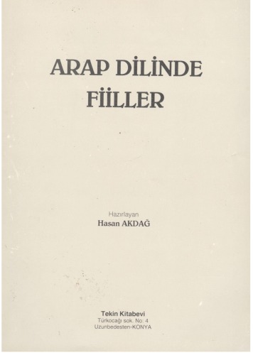 Arap dilinde fiiller