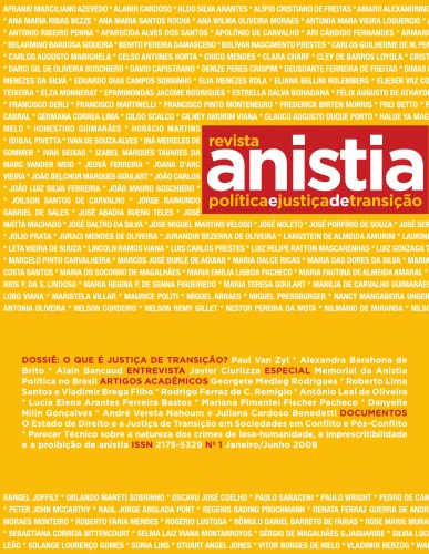 Revista Anistia Política e Justiça de Transição nº 1 Jan-Jun 2009