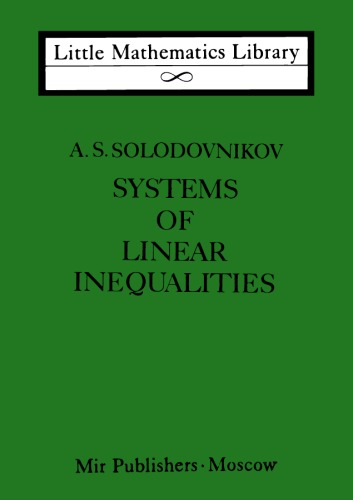 Systems of Linear Inequalities (Little Mathematics Library)