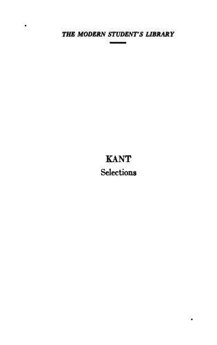 Kant Selections