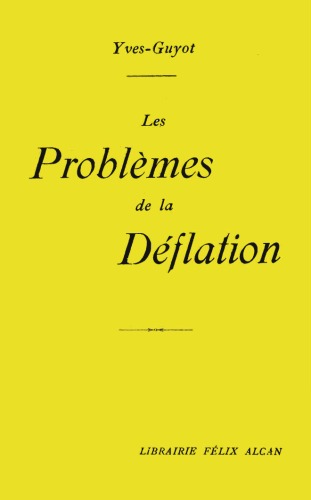 Les problèmes de la déflation