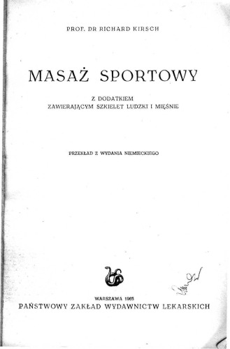 MASAŻ SPORTOWY