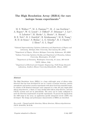 The High Resolution Array (HiRA) for rare isotope beam experiments