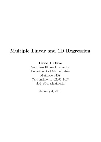 Multiple Linear and 1D Regression