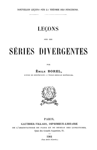 Leçons sur les séries divergentes