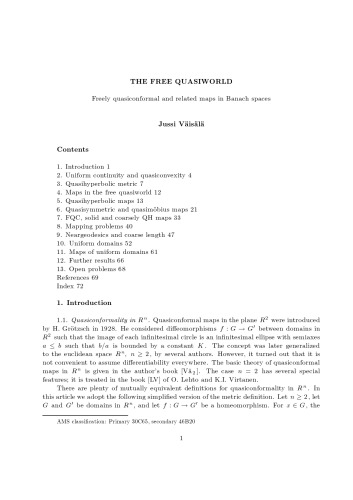 The free quasiworld. Freely quasiconformal and related maps in Banach spaces