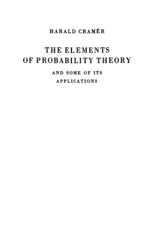 The elements of probability theory and some of its applications