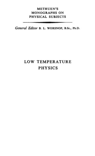 Low Temperature Physics