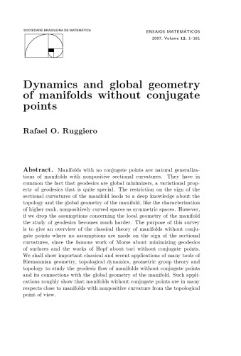 Dynamics and global geometry of manifolds without conjugate points