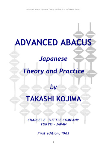 Advanced abacus: Japanese theory and practice