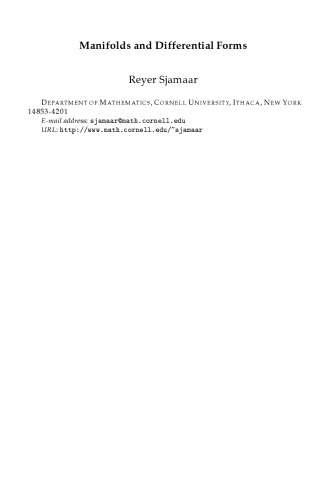 Manifolds and differential forms