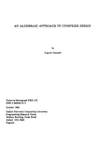 An algebraic approach to compiler design