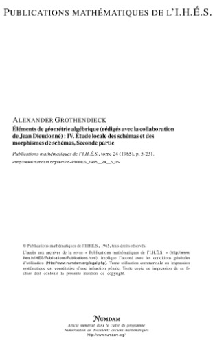 EGA IV 2: Etude locale des schemas et des morphismes de schemas