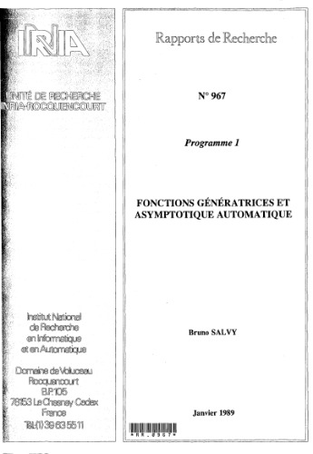 Fonctions generatrices et asymptotique automatique