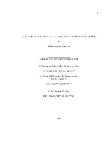 Curing Human Misery: A Study of Seneca's Moral Philosophy