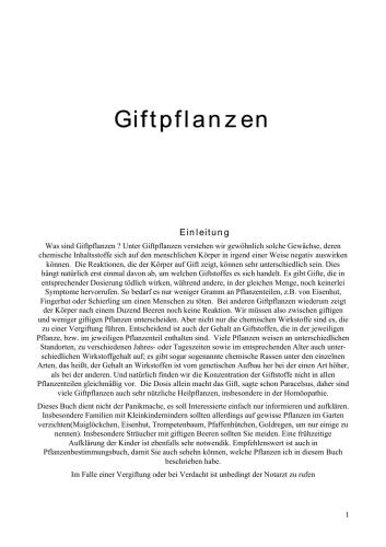 Lexikon der Giftpflanzen