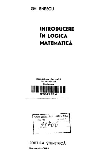 Introducere in logica matematica