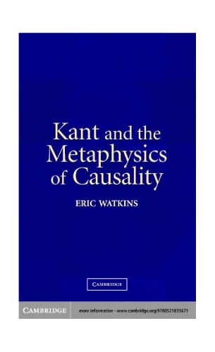 Kant and the metaphysics of causality