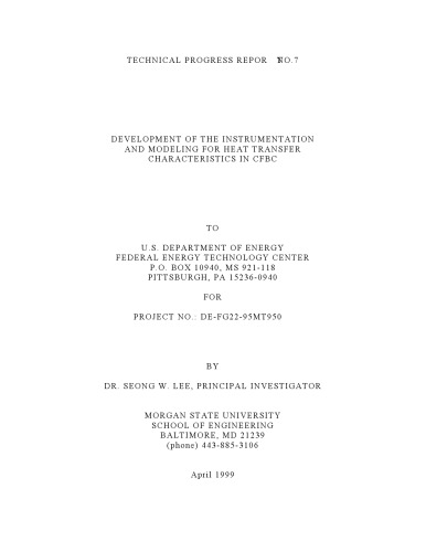 Development of Instrumentation, Modeling for Heat Transfer in CFBC - US DOE