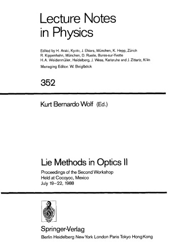 Lie Methods in Optics II