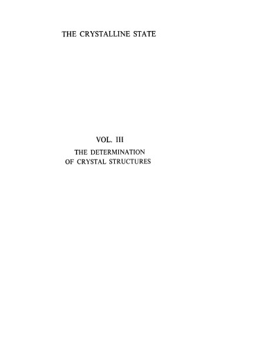 Determination of Crystal Structures