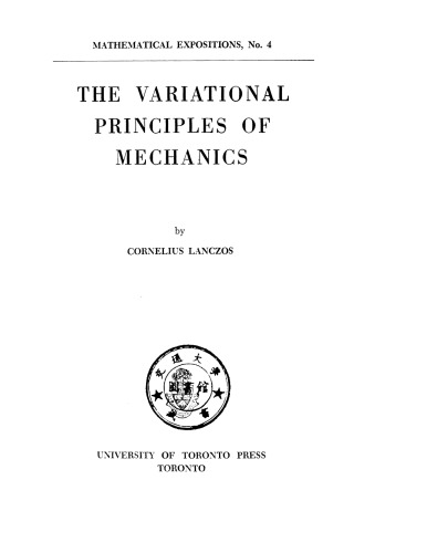 The Variational Principles of Mechanics