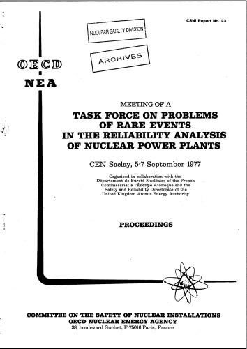 Analysis of Rare Events in Reliability Analysis of Nuclear Powerplants (csni77-23)