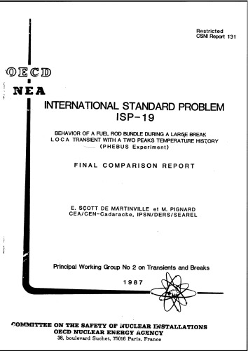 Behavior of Fuel Rod Bundle in Large Break LOCA (csni87-131)