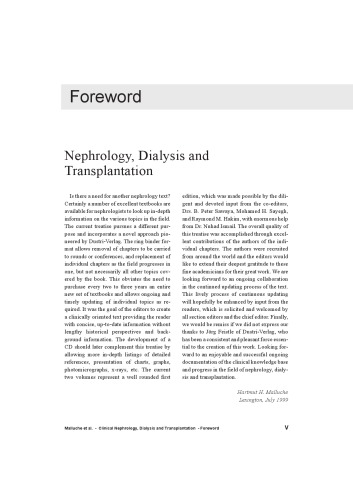 Clinical Nephrology, Dialysis and Transplantation [2 vols]