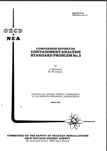 Containment Analysis [Std Problem 3] (csni83-77)