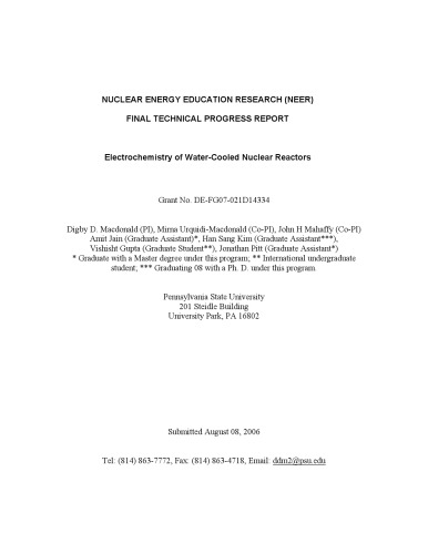 Electrochemistry of Water-Cooled Nuclear Reactors