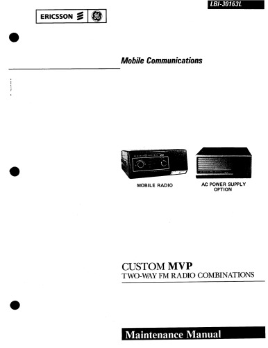 GE MVP 2-Way FM Radio Combinations (maintenance)