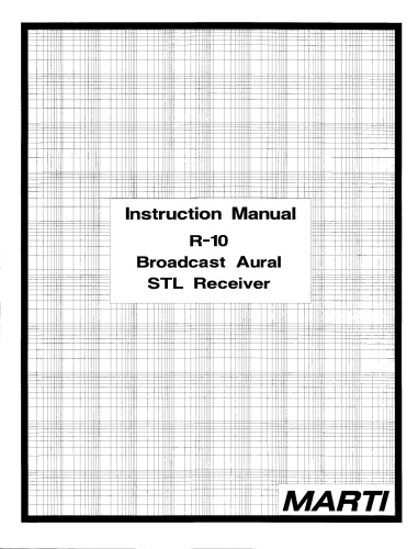 MARTI R-10 Broadcast Aural STL Receiver (broadcast radio)