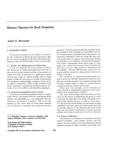 Mixture Theories for Rock Properties [short article]