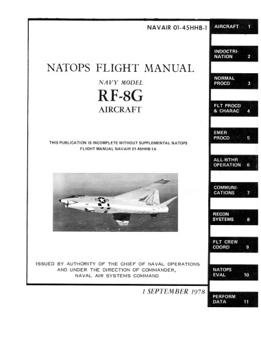 NATOPS Flight Manual - Navy Model RF-8G Aircraft [NAVAIR 01-45HHB-1]