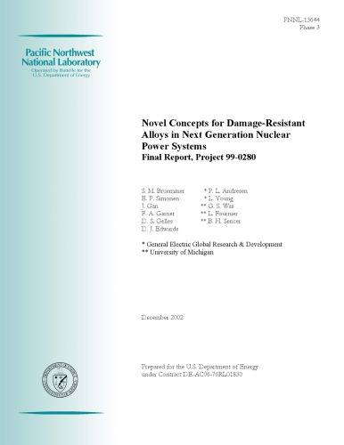 Novel Concepts for Damage-Resistant Alloys in Next-Gen Nuclear Powerplants