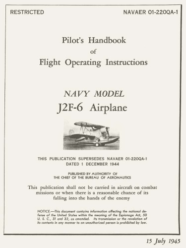 Pilots Handbook of Flight Operating Instructions - Navy J2F-6 [NAVAER 01-220QA-1]