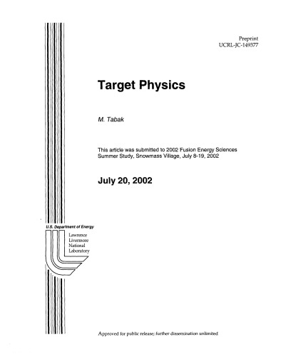 Target Physics [fusion] [short article]