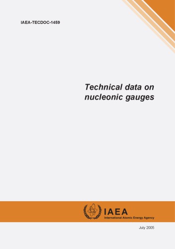 Technical Data on Nucleonic Guages (IAEA TECDOC-1459)