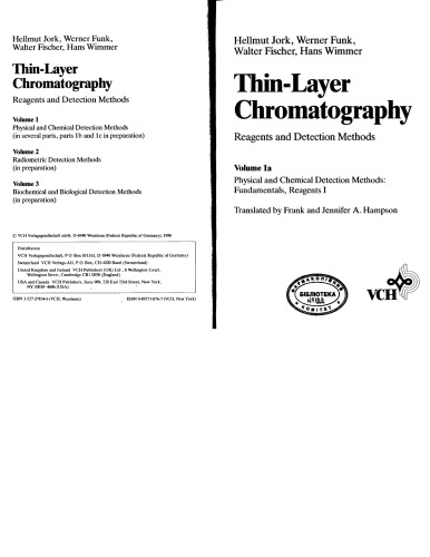 Thin-Layer Chrmatography - Reagents, Detection Methods [Vol 1a]