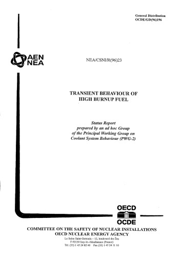 Transient Behavior of High-Burnup Fuel (csni-r1996-23)