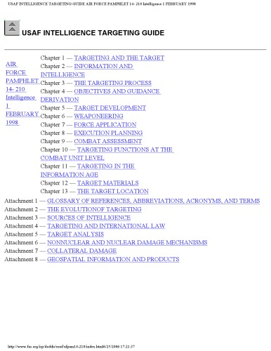 USAF Intel Targeting Guide (NUCLEAR) [14-20]