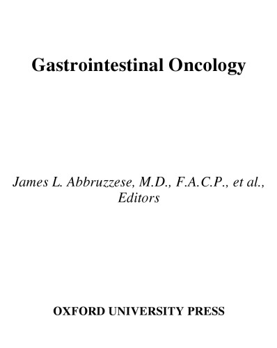 Gastrointestinal oncology