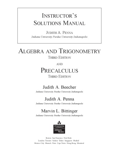 Algebra and Trigonometry