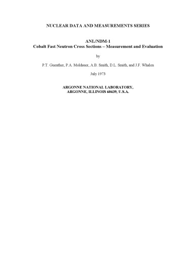 Cobalt fast neutron cross sections:  measurement and evaluation